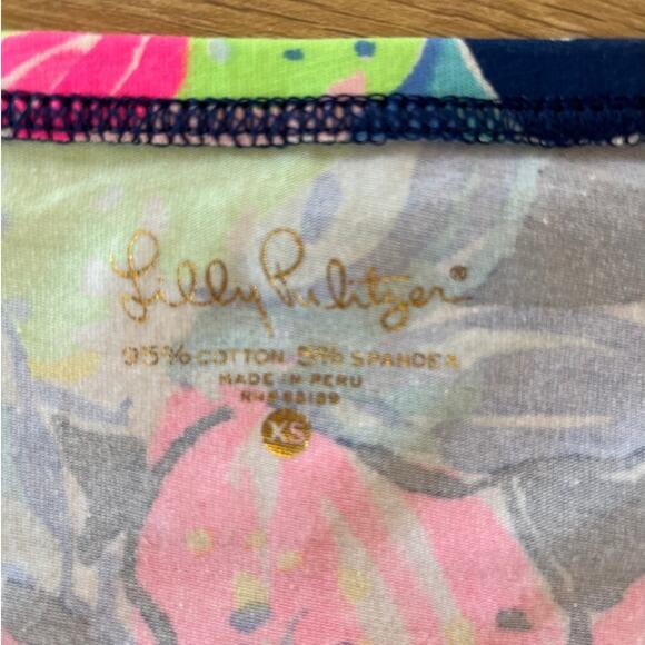 Lilly Pulitzer Keria Off The Shoulder Top In Nauti Navy Capri Soleil Size XS - Picture 3 of 7